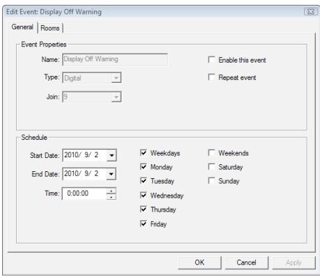 OPTOMA GT760 - Edit Event - 1