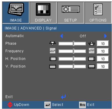 OPTOMA GT760 - IMAGE | Advanced | Signal (RGB) - 1