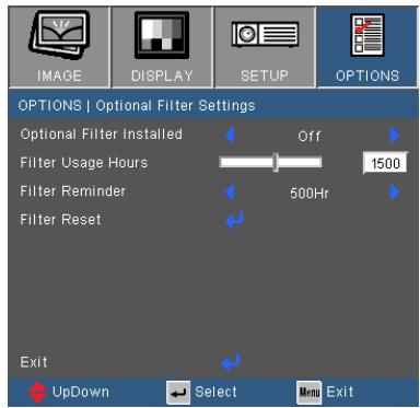 OPTOMA GT760 - Lamp Reset - 1