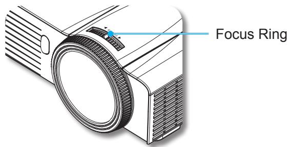 OPTOMA GT760 - Adjusting the Projector's Focus - 1