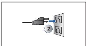Diagram showing a plug inserted into a socket with labeled component 2