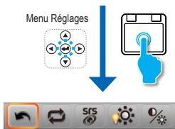 Menu Régages srs