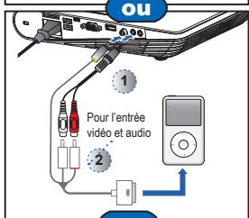 Diagram showing audio connection setup with labeled components and audio device