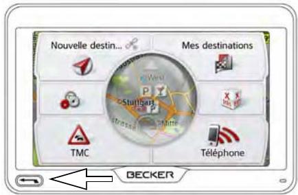 BECKER ACTIVE 50 - La touche Retour - 1
