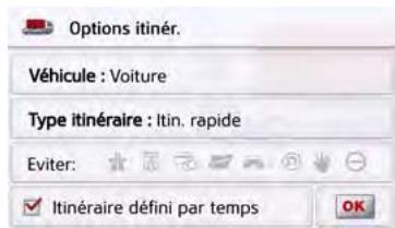 BECKER ACTIVE 50 - Modification des options d'itinéraire - 2
