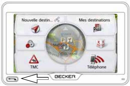 BECKER TRANSIT 45 - La touche Retour - 1