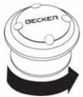 BECKER TRANSIT 45 - Retrait de la télécommande - 1
