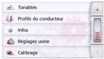 BECKER TRANSIT 45 - Menu des réglages du système - 3