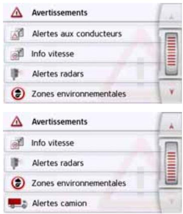 BECKER TRANSIT 45 - Touche Avertissements - 2