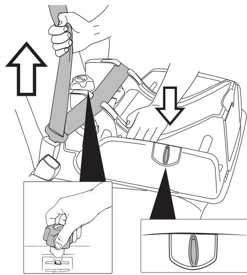 PEG PEREGO PRIMO VIAGGIO TRIFIX - II - Comment installer la base en utilisant la CEINTURE DE SECURITE DU VEHICULE - 6