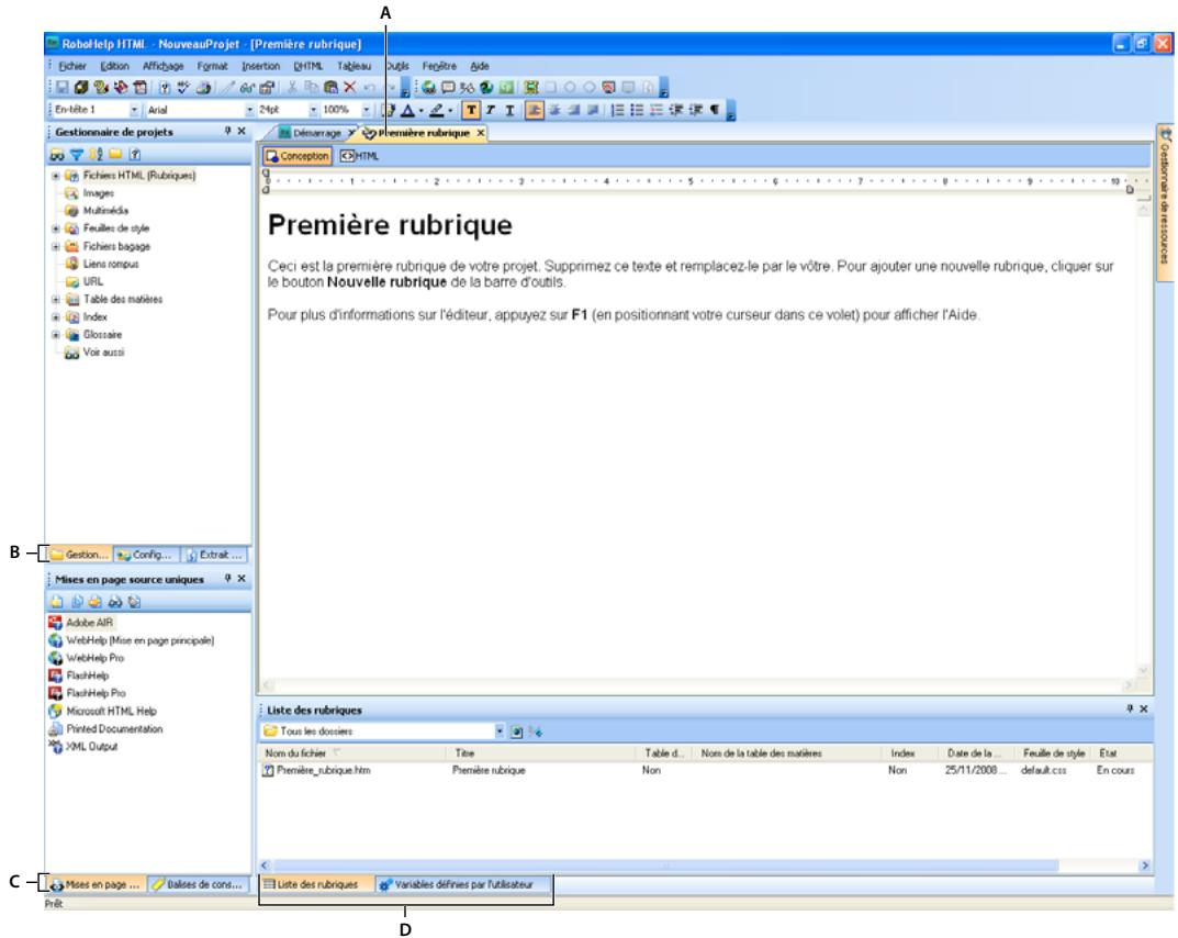 ADOBE ROBOHTML 8 - Présentation de l'espace de travail - 1