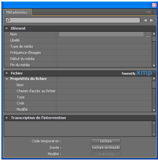 ADOBE SOUNDBOOTH CS5 - Recherche de métadonnées XMP - 1