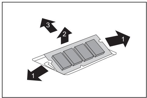 FUJITSU SIEMENS LIFEBOOK 544 - Removing memory modules - 1