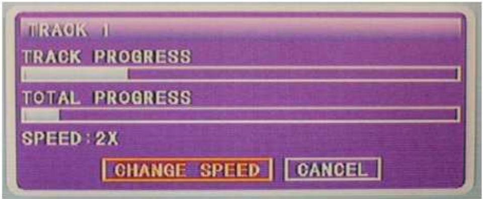 TOKAI DVM-750 - Lorsque vous mettez en évidence l'option « changer de vitesse » (change speed), appuyez sur ENTER pour valider et changer la vitesse d'encodage. - 1