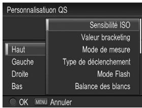 SIGMA DP1 MERRILL - Les fonctions accessibles par le menu de réglage rapide Quick Set peuvent être modifiées. - 2