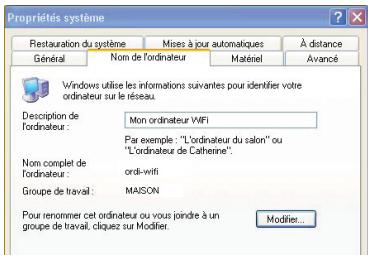HERCULES EPLUG 200 HD - Windows XP: Modifier le nom d'un groupe de travail (utilisateurs avances) - 1