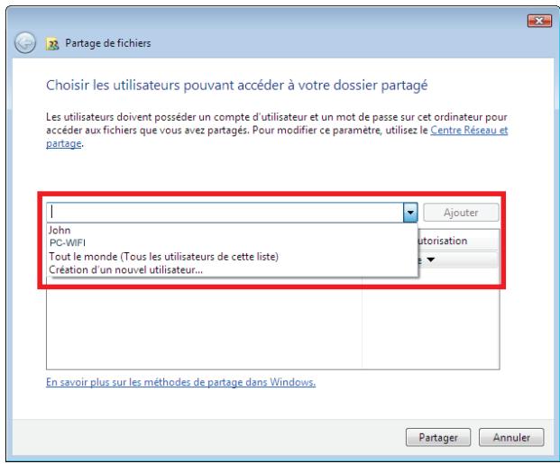 HERCULES EPLUG 200 HD - Windows Vista : Mettre en partage des dossiers publics ou personnels - 2