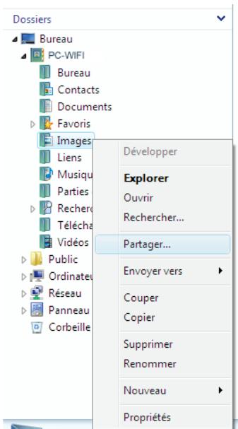HERCULES EPLUG 200 HD - Windows Vista : Mettre en partage des dossiers publics ou personnels - 1