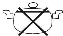 CLATRONIC EKI 3157 - Do not use the following types of pots: - 1