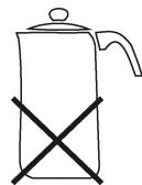 CLATRONIC EKI 3157 - Do not use the following types of pots: - 2