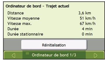 NAVMAN N40I - Comment visualiser les statistiques du trajet en cours ? - 8