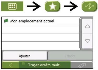 NAVMAN N40I - Ouvrez l'écran Trajet à étapes multiples - 1