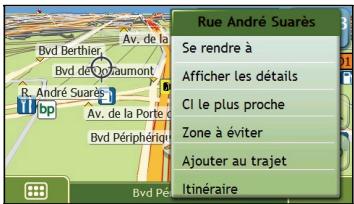 NAVMAN N40I - Comment utiliser le Menu Carte ? - 1