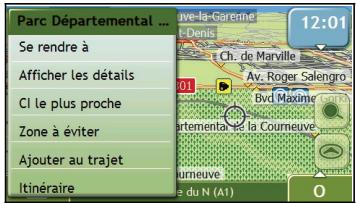 NAVMAN N40I - Sélection d'un point de départ - 1