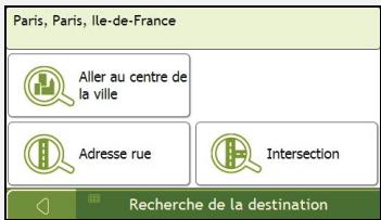 NAVMAN N40I - Utilisation de l'écran Recherche de la destination - 1