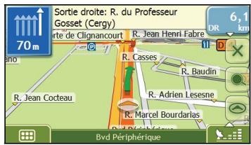 NAVMAN N40I - Écrans de consultation de carte - 1