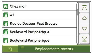 NAVMAN N40I - Comment se rendre à un emplacement récent ? - 2