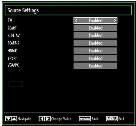 TECHWOOD TKF322016B - Configuring Source Settings - 1