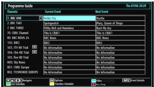 TECHWOOD TKF322016B - Viewing Electronic Programme Guide (EPG) - 1