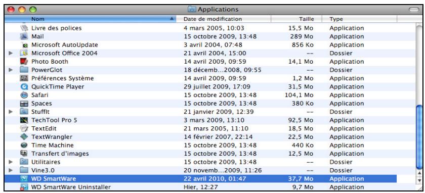 WESTERN DIGITAL MY BOOK FOR MAC - Ouverture du logiciel WD SmartWare - 2