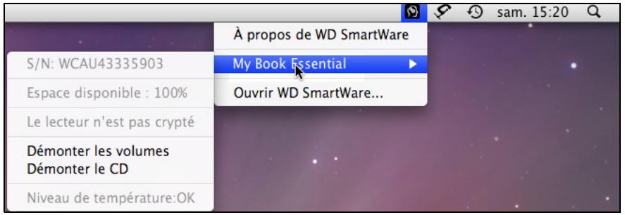 WESTERN DIGITAL MY BOOK FOR MAC - Vérification de l'état du lecteur - 1