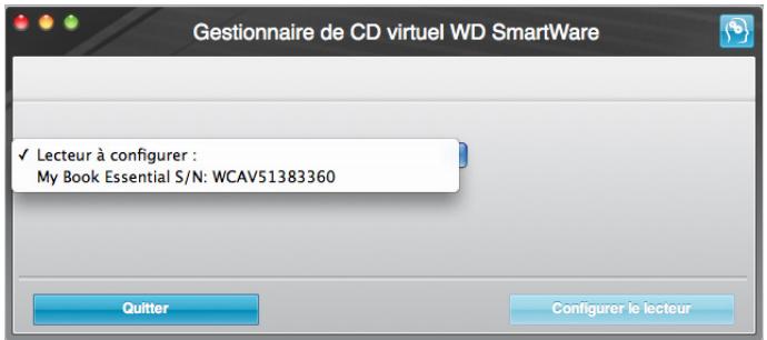 WESTERN DIGITAL MY BOOK FOR MAC - Afficher le CD virtuel WD SmartWare - 2