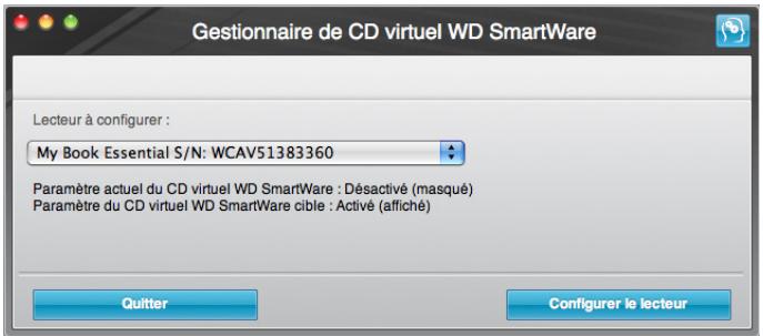 WESTERN DIGITAL MY BOOK FOR MAC - Afficher le CD virtuel WD SmartWare - 3