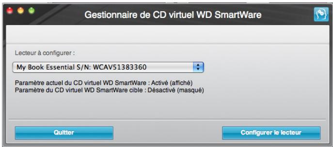 WESTERN DIGITAL MY BOOK FOR MAC - Cacher le CD virtuel WD SmartWare - 4