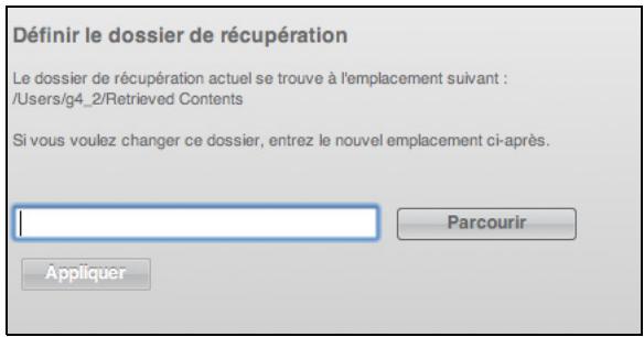 WESTERN DIGITAL MY BOOK FOR MAC - Indiquer un dossier de récupération différent - 1