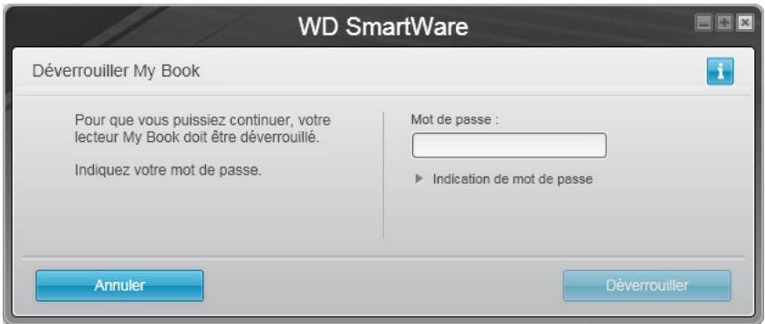 WESTERN DIGITAL MY BOOK FOR MAC - Déverrouillage de votre lecteur avec le logiciel WD SmartWare - 2