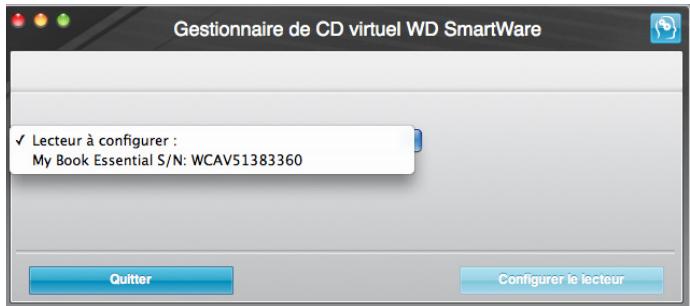 WESTERN DIGITAL MY BOOK FOR MAC - Cacher le CD virtuel WD SmartWare - 3