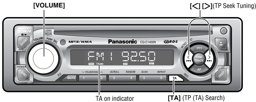 PANASONIC CQ-C1300AN - Traffic Announcement (TA) - 1