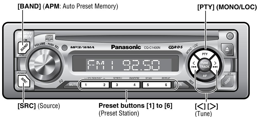 PANASONIC CQ-C1300AN - Note: - 1