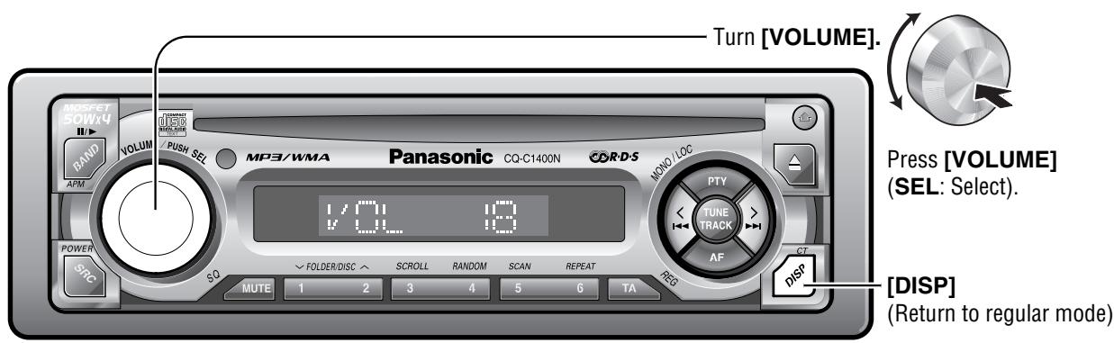 PANASONIC CQ-C1300AN - Audio Setting - 1
