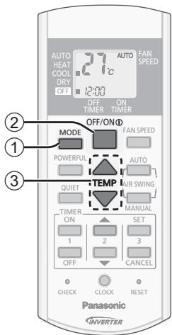 PANASONIC CU-E12PFE - Einstellen der Uhr - 1