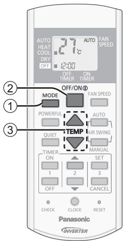 PANASONIC CU-E12PFE - Configuración del reloj - 1
