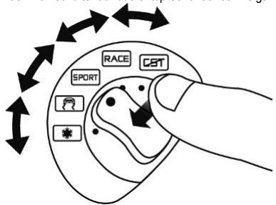 THRUSTMASTER FERRARI WIRELESS F430 COCKPIT - BETRIEB DES MANETTINO 5-POSITIONEN-WAHLSCHALTERS - 1