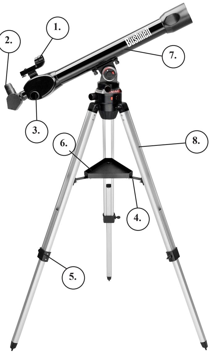 BUSHNELL VOYAGER - Legendada s peças do suporte do telescópio - 2