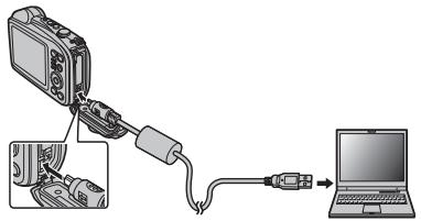 FUJI XP60 - Raccordement de l'appareil photo - 1