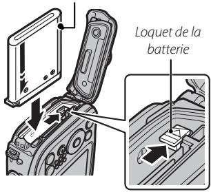 FUJI XP60 - Insérez la batterie. - 1